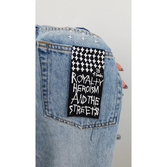 Ksubi Women's Blue High Rise Skinny Kick'n Flare Cropped Denim‎ Jeans Size 29 - Picture 4 of 8